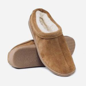 MY SLIPPERS Men's Genuine Leather Suede Slip-Ons NWOT Size 11